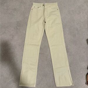 Zara Straight Leg Split Hem Jeans